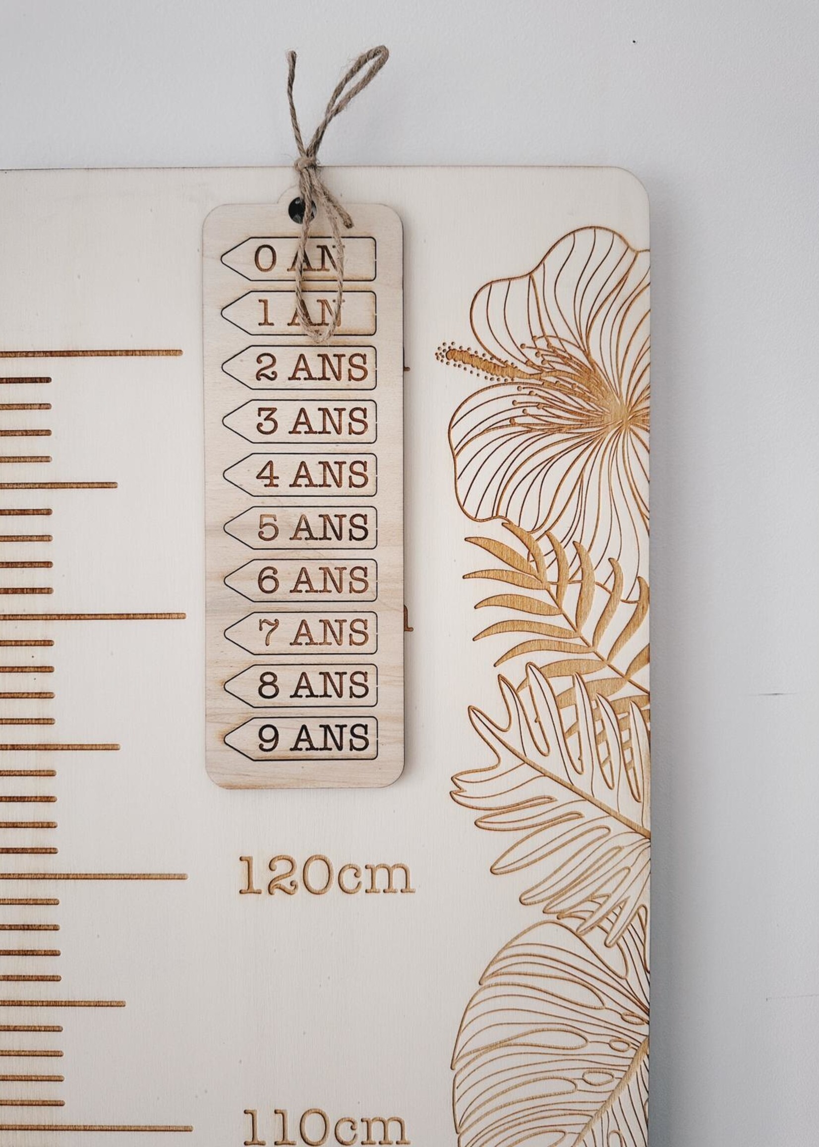 By OOAK  Wooden Growth Chart - Plants - 1,4m