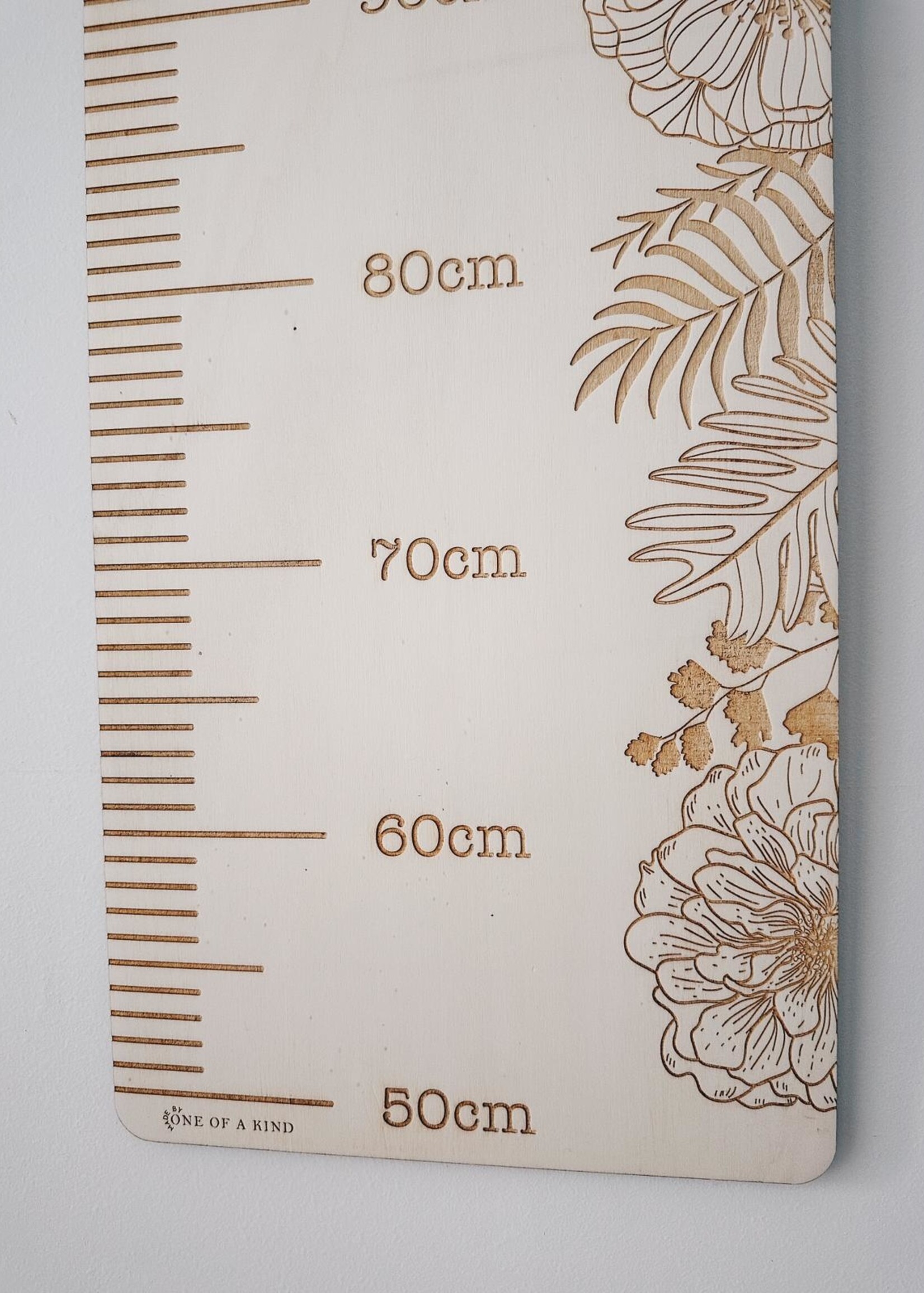 By OOAK  Wooden Growth Chart - Plants - 1,4m