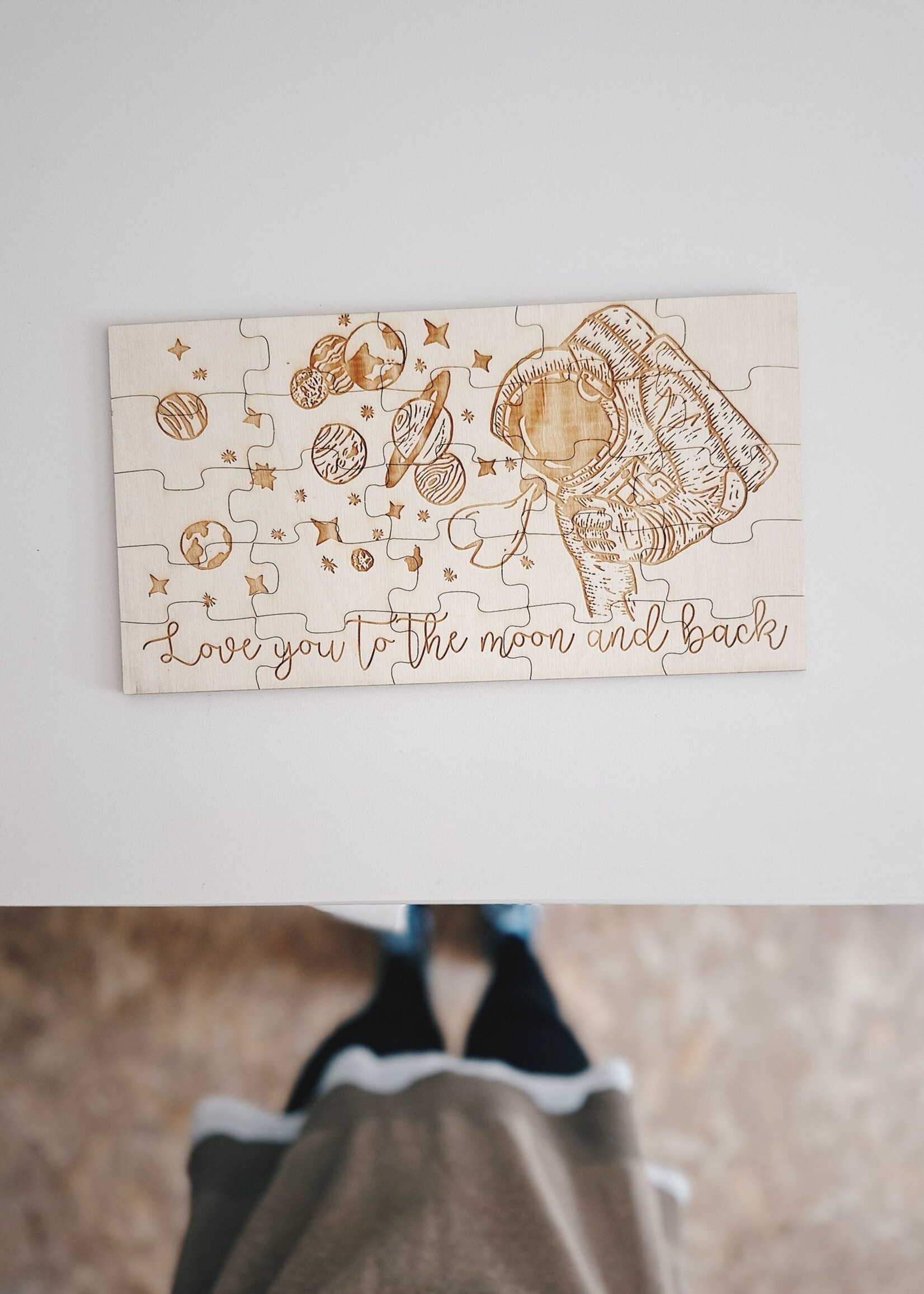 By OOAK Puzzle - I love you to the moon and back