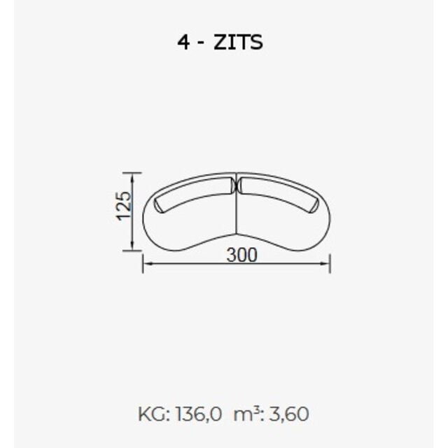 Bon Bon zitbank beige - Teddy