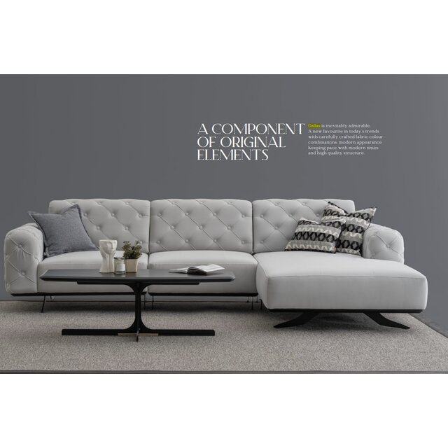 Dallas zitbank lounge Light gray