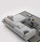 Dallas zitbank lounge Light gray