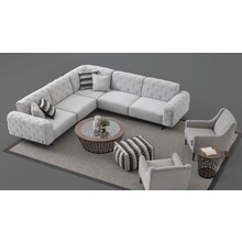 Dallas zitbank 3+2 Light gray