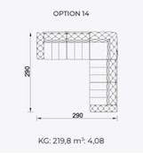 Dallas zitbank 3+2 Walnoot Bruin