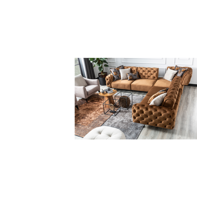 Dallas zitbank 3+2 Walnoot Bruin