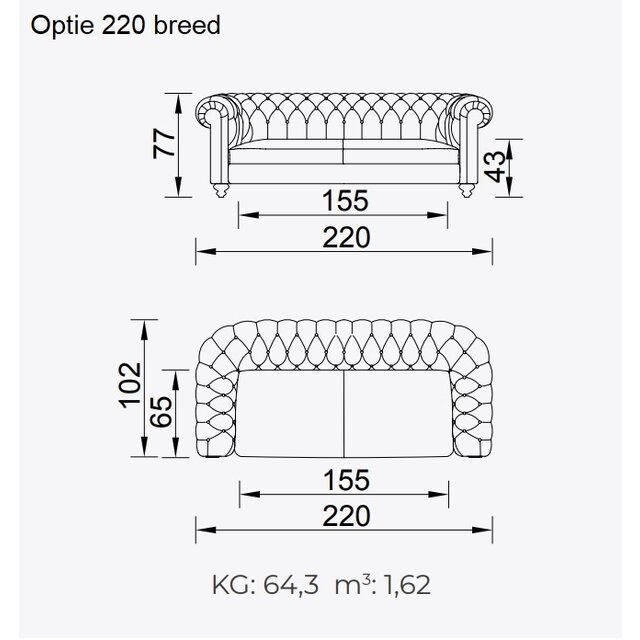 Aspendos zitbank Beige
