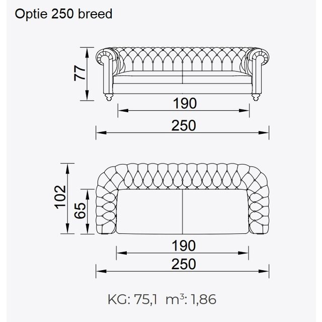 Aspendos zitbank Beige
