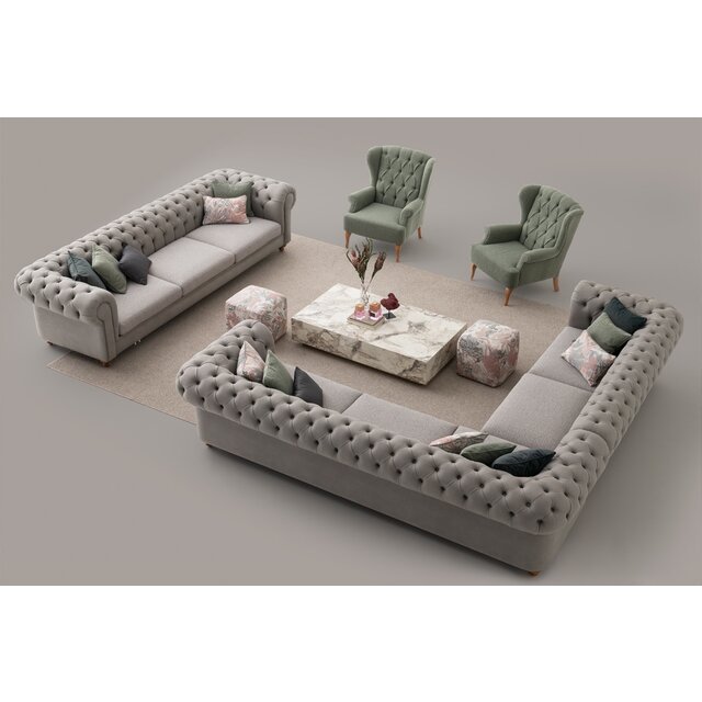 Aspendos zitbank 3+2 beige