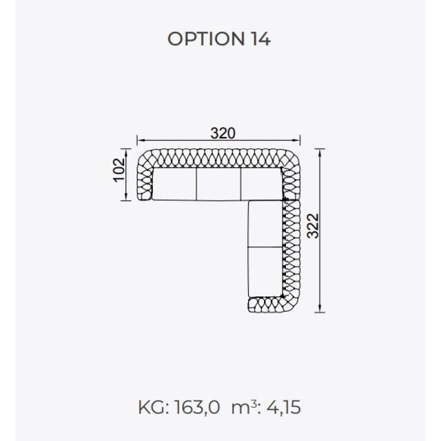 Aspendos zitbank 3+2 beige