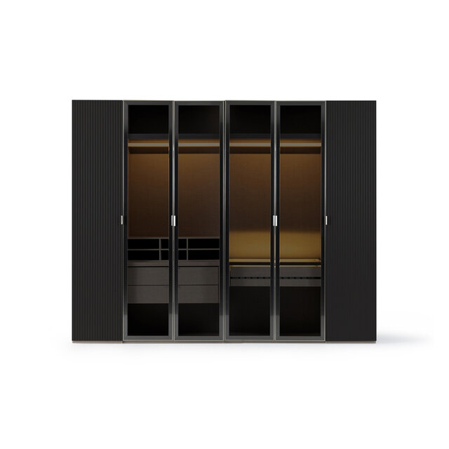 Senfoni Black Kledingkast