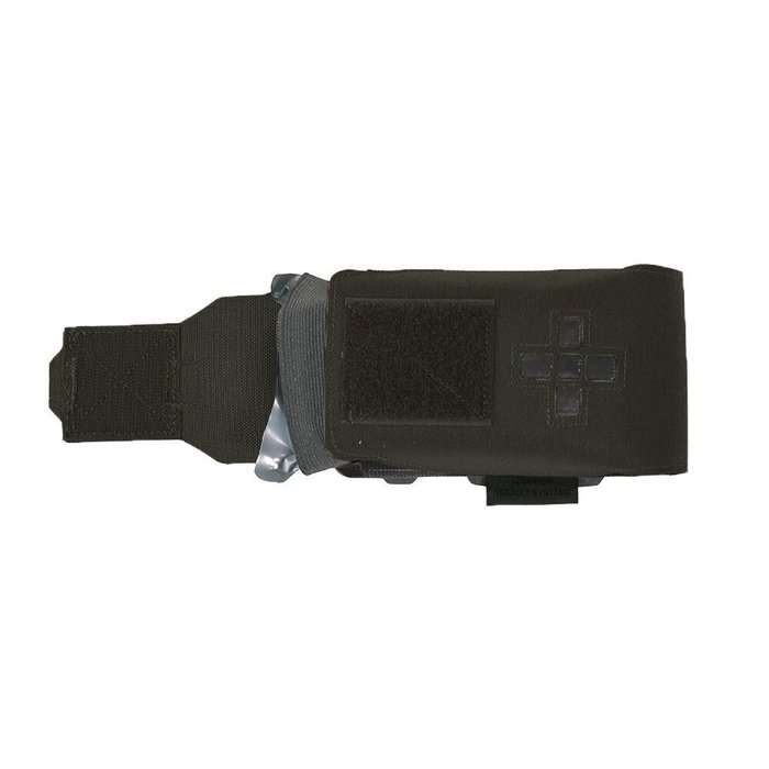WARRIOR ASSAULT SYSTEMS SMALL HORIZONTAL INDIVIDUAL FIRST AID KIT - BLACK