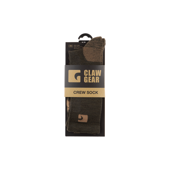 CLAWGEAR MERINO CREW SOCKS - GREEN
