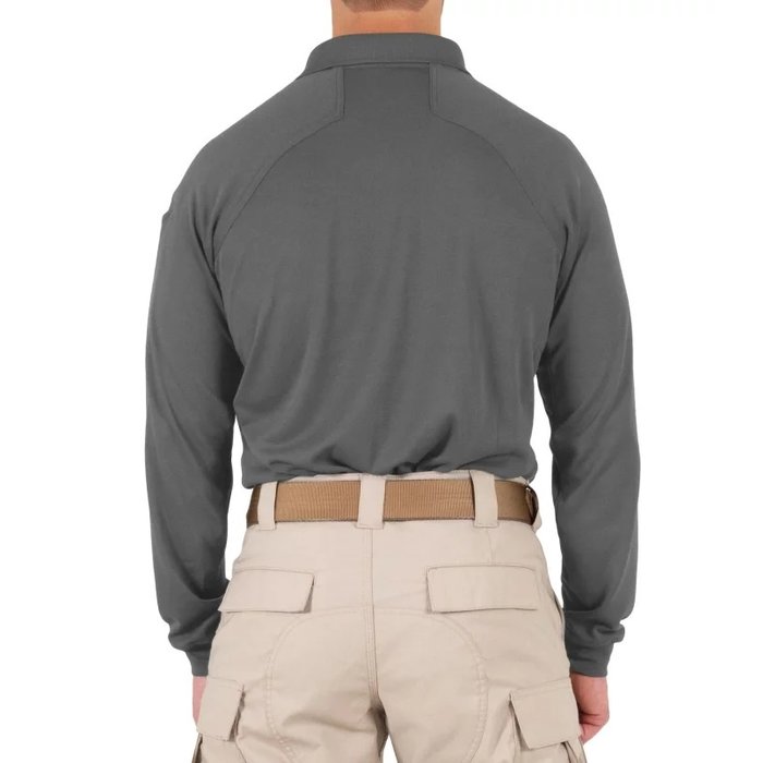 FIRST TACTICAL MEN'S PERFORMANCE LONG SLEEVE POLO - WOLF GREY