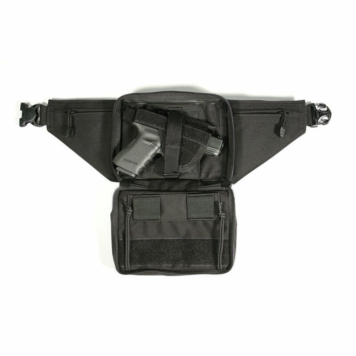 BLACKHAWK NYLON CONCEALED WEAPON FANNY PACK HOLSTER - BLACK