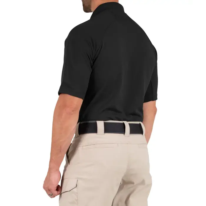 FIRST TACTICAL MEN'S PERFORMANCE SHORT SLEEVE POLO - BLACK
