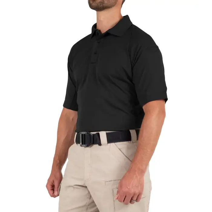FIRST TACTICAL MEN'S PERFORMANCE SHORT SLEEVE POLO - BLACK