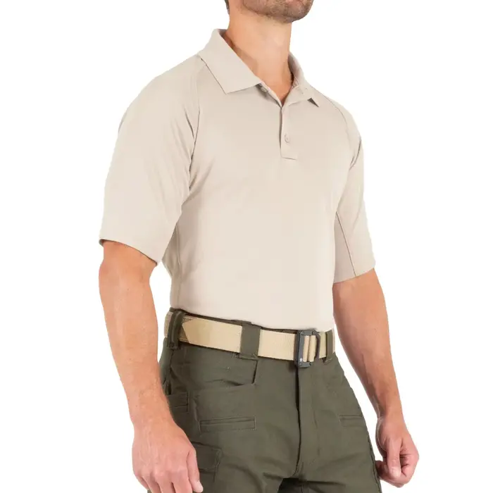 FIRST TACTICAL MEN'S PERFORMANCE SHORT SLEEVE POLO - KAKI