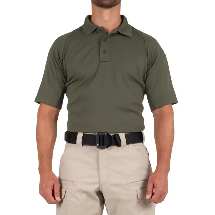 FIRST TACTICAL MEN'S PERFORMANCE SHORT SLEEVE POLO - OD GREEN