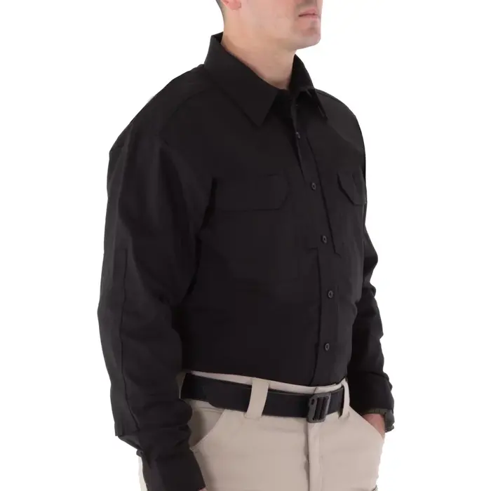 FIRST TACTICAL MEN'S V2 TACTICAL LONG SLEEVE SHIRT - BLACK