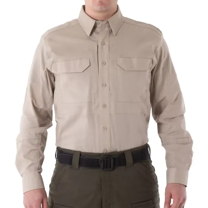 FIRST TACTICAL MEN'S V2 TACTICAL LONG SLEEVE SHIRT - KAKI