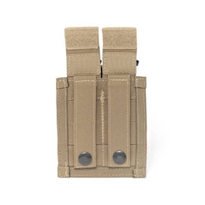 WARRIOR ASSAULT SYSTEMS DIRECT ACTION DOUBLE DA 9MM PISTOL POUCH – COYOTE