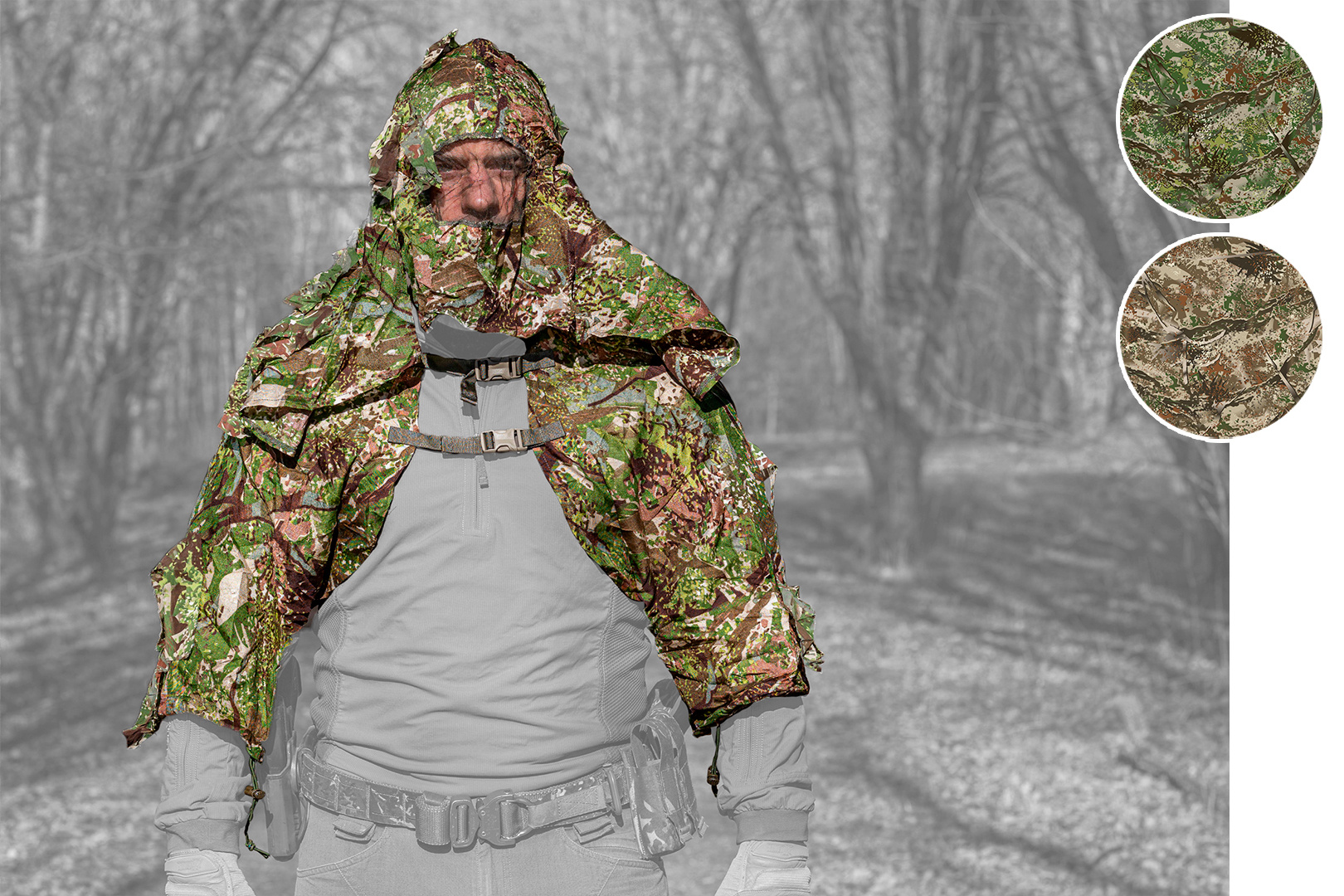 GHOSTHOOD GHOST GHILLIE SHORT - CONCAMO BROWN