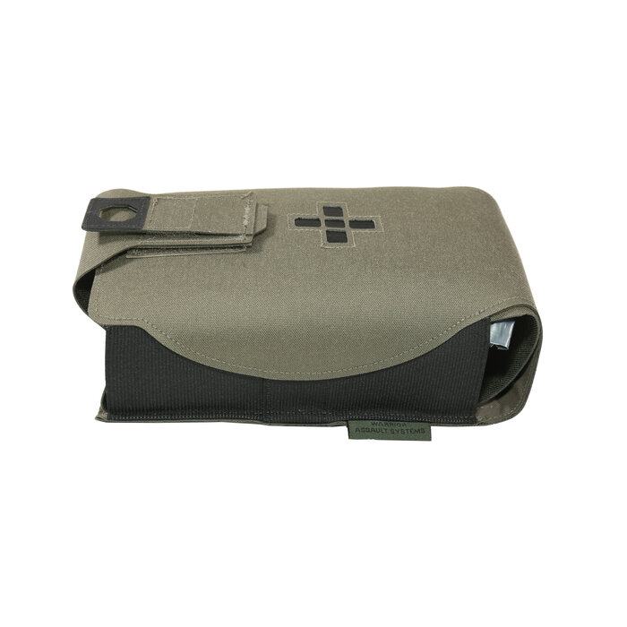 WARRIOR ASSAULT SYSTEMS LARGE HORIZONTAL INDIVIDUAL FIRST AID KIT - RANGER GREEN