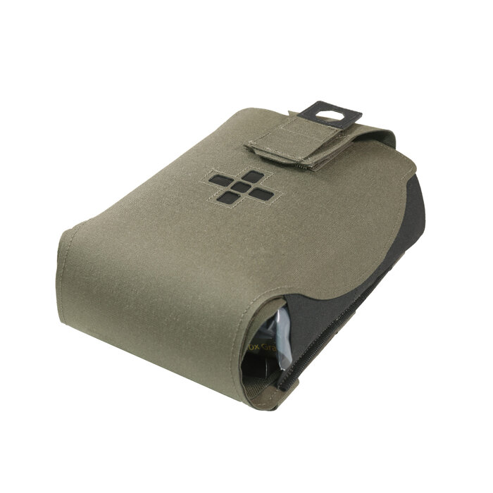 WARRIOR ASSAULT SYSTEMS LARGE HORIZONTAL INDIVIDUAL FIRST AID KIT - RANGER GREEN