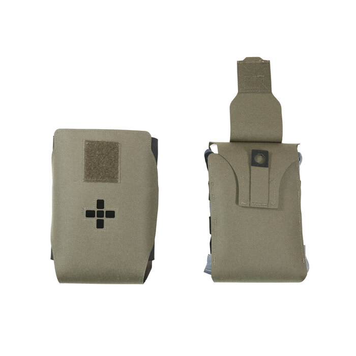 WARRIOR ASSAULT SYSTEMS LARGE HORIZONTAL INDIVIDUAL FIRST AID KIT - RANGER GREEN