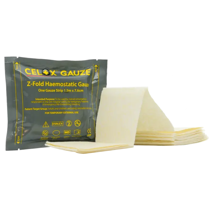 MEDTRADE CELOX Z-FOLD GAUZE 10FT
