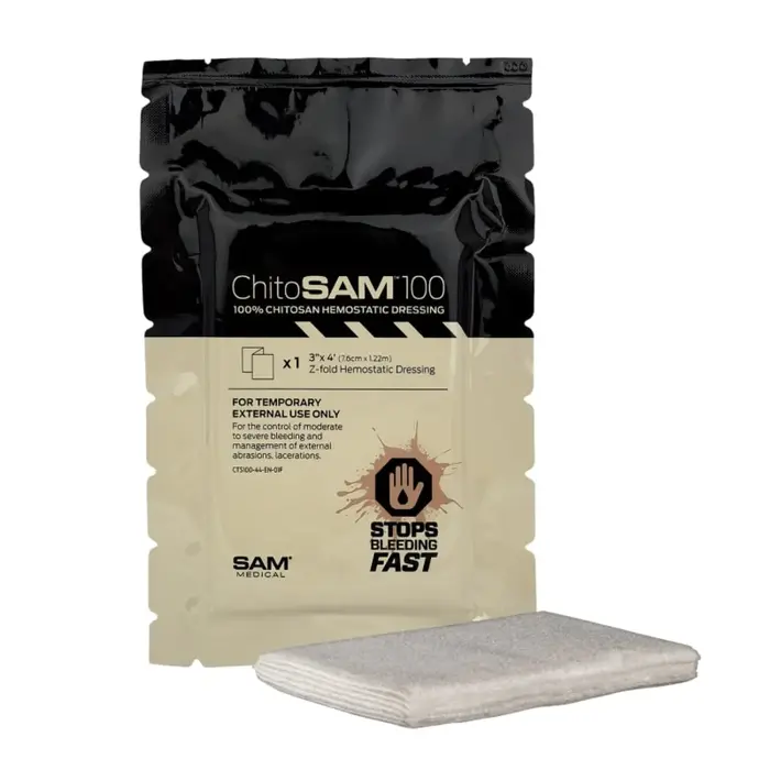 SAM MEDICAL CHITO-SAM 100 - 3" X 4' Z-FOLD