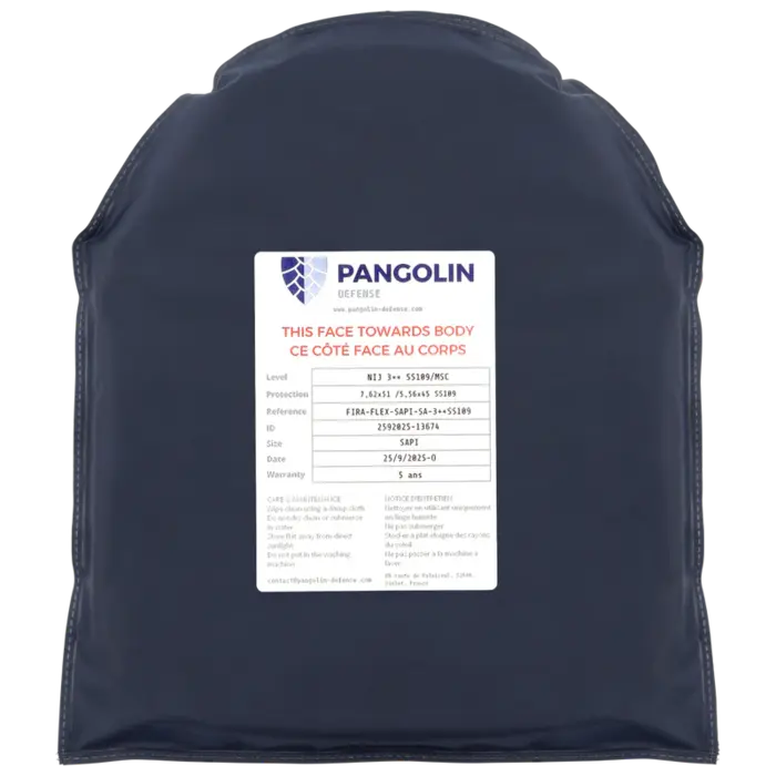 PANGOLIN DEFENSE® NIJ 3++ SS109 / VPAM 7 FLEXIBLE BALLISTIC PLATE