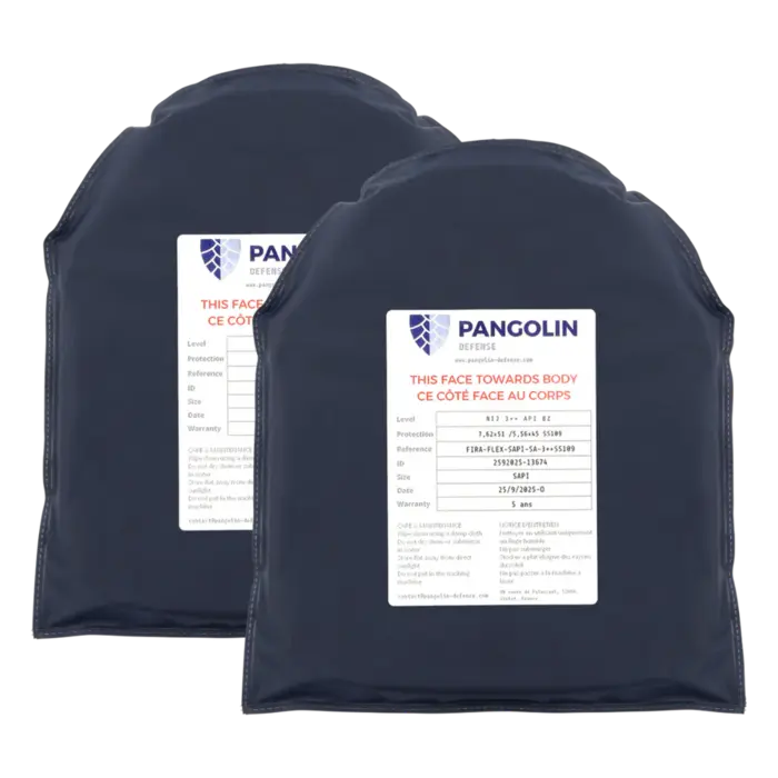 PANGOLIN DEFENSE® NIJ 3++ SS109 / VPAM 7 FLEXIBLE BALLISTIC PLATE