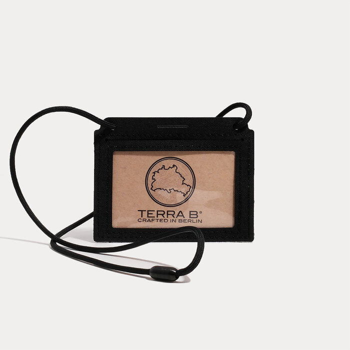 TERRA B BADGE HOLDER HORIZONTAL - BLACK