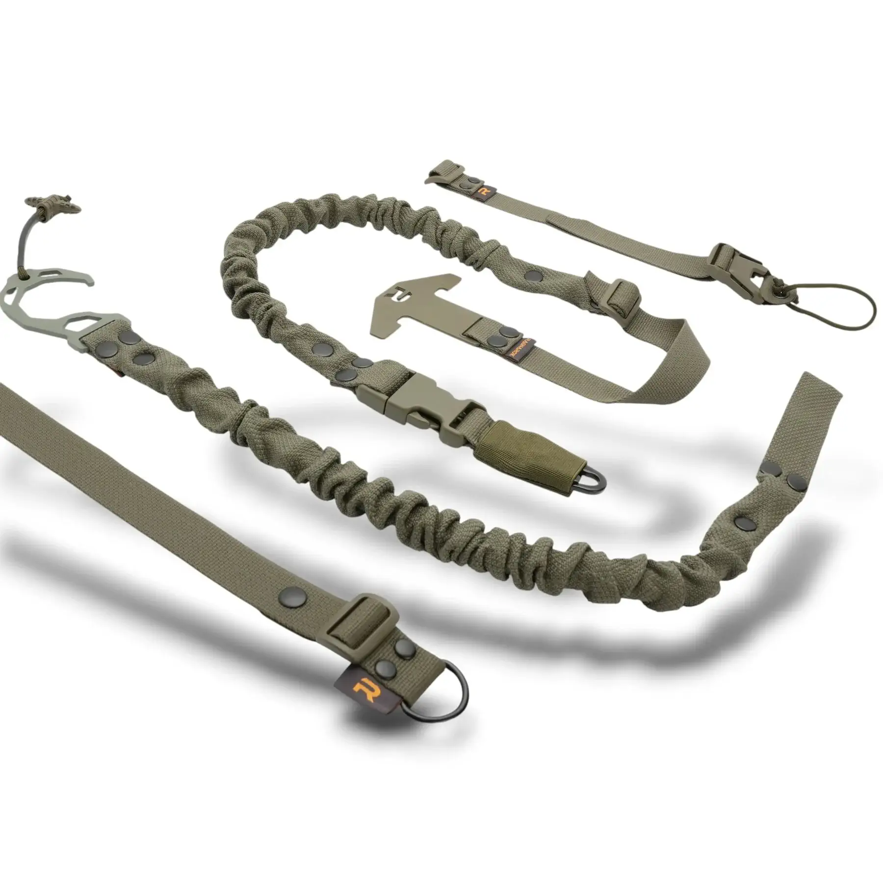 RAGNAROK THOR SINGLE-POINT SLING SET WITH PLATE CARRIER ATTACHMENTS - RANGER GREEN