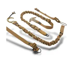 RAGNAROK THOR SINGLE-POINT SLING SET WITH PLATE CARRIER ATTACHMENTS - COYOTE BROWN