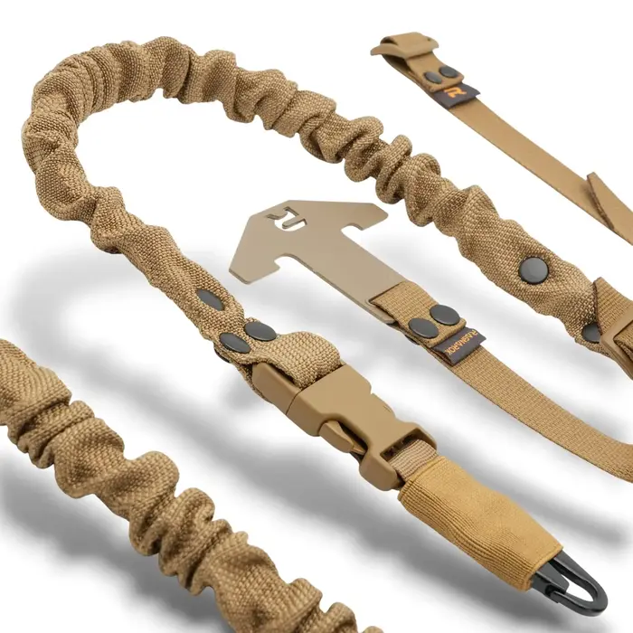 RAGNAROK THOR SINGLE-POINT SLING SET WITH PLATE CARRIER ATTACHMENTS - COYOTE BROWN