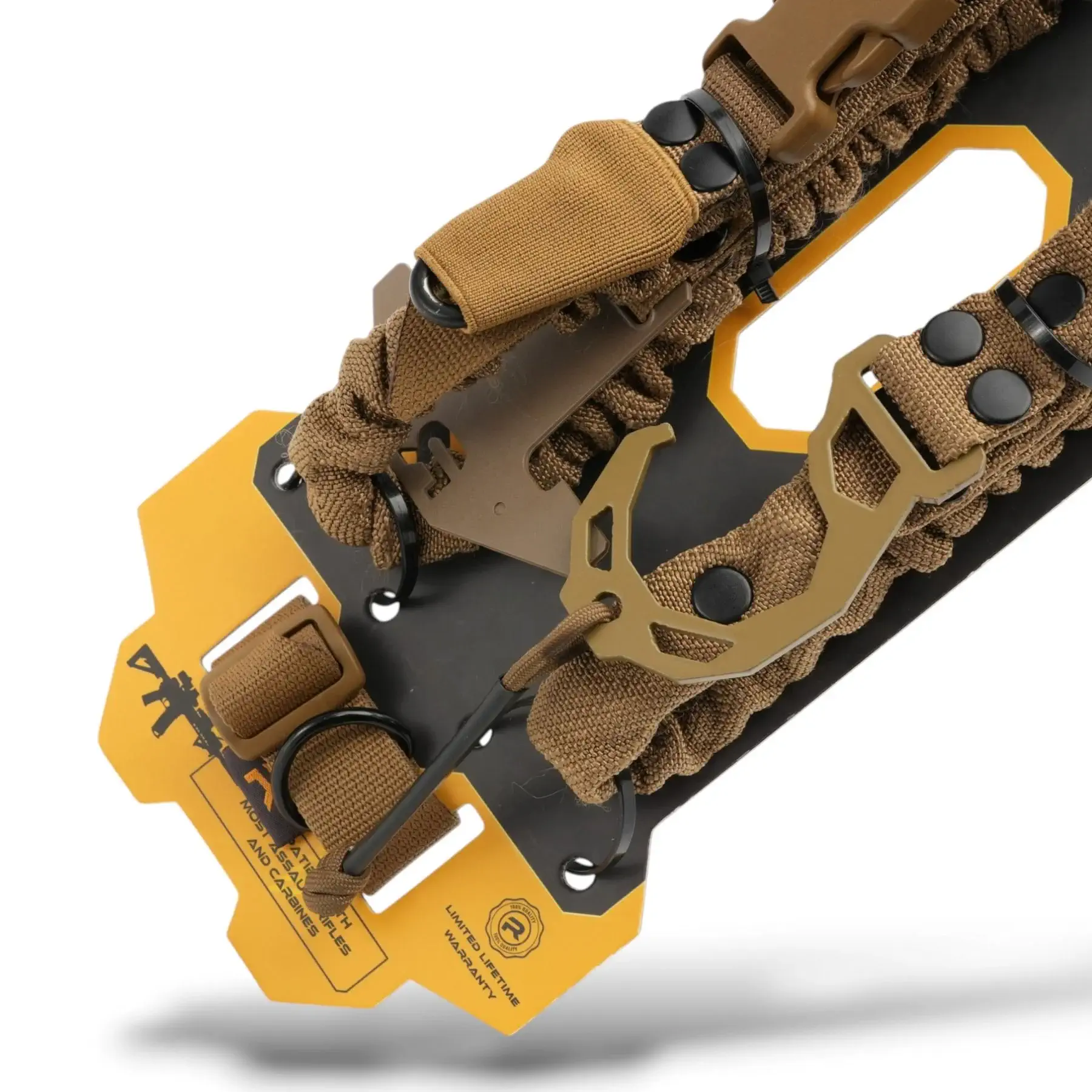 RAGNAROK THOR SINGLE-POINT SLING SET WITH PLATE CARRIER ATTACHMENTS - COYOTE BROWN