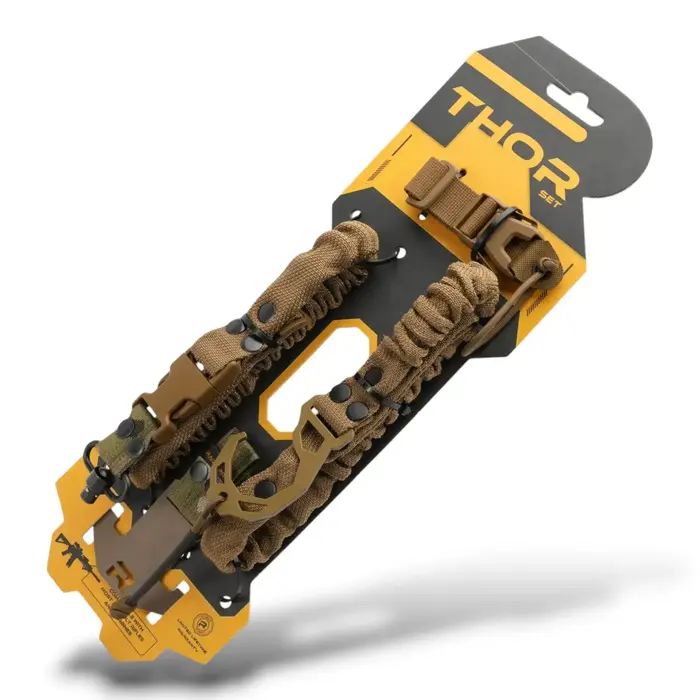 RAGNAROK THOR QD SLING SET WITH PLATE CARRIER ATTACHMENTS - MULTICAM & COYOTE BROWN