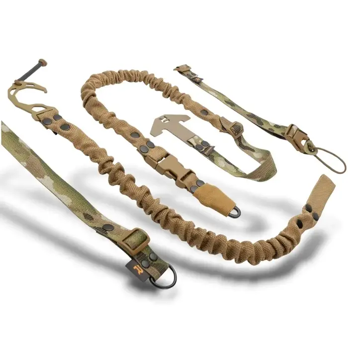RAGNAROK THOR SINGLE-POINT SLING SET WITH PLATE CARRIER ATTACHMENTS - MULTICAM & COYOTE BROWN