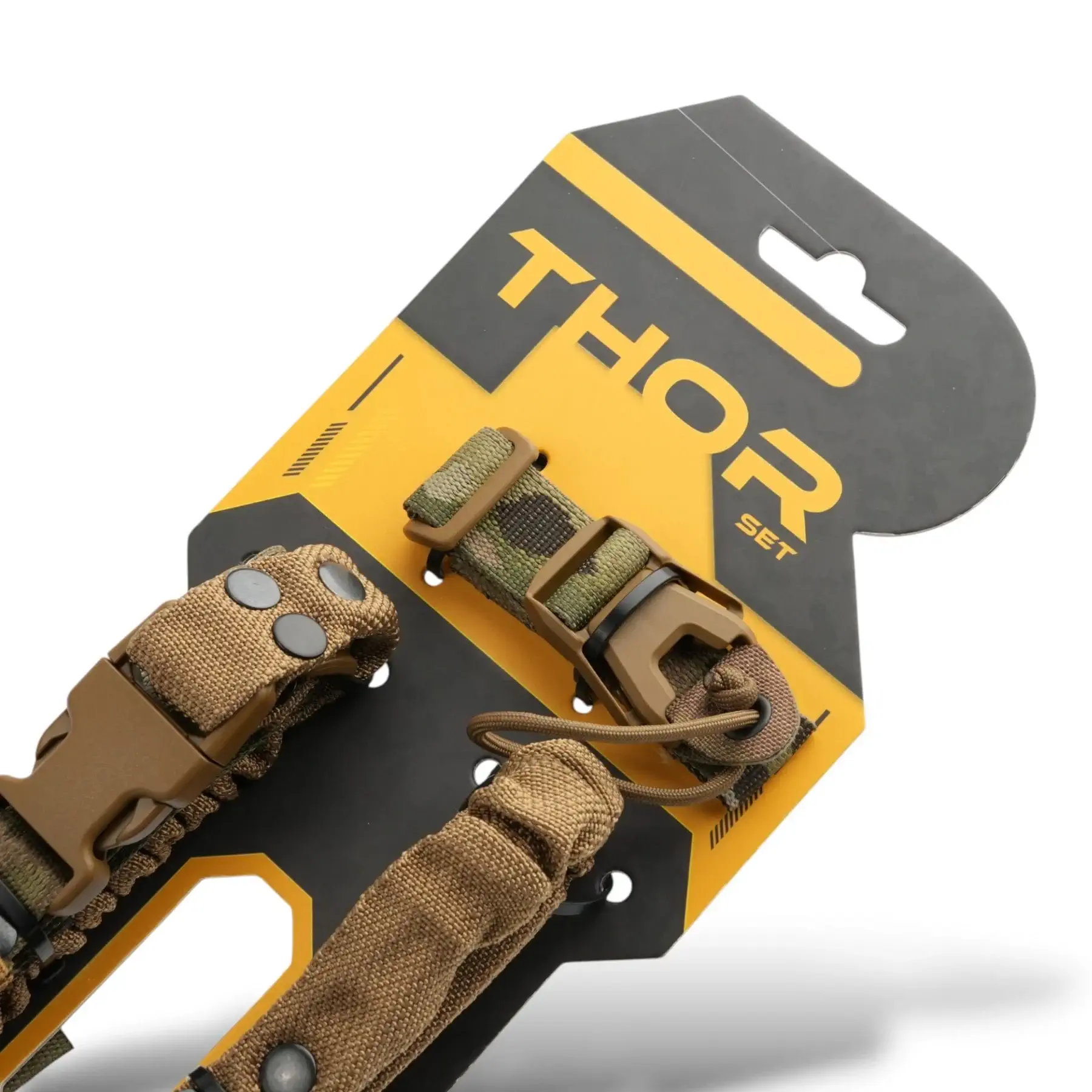 RAGNAROK THOR SINGLE-POINT SLING SET WITH PLATE CARRIER ATTACHMENTS - MULTICAM & COYOTE BROWN