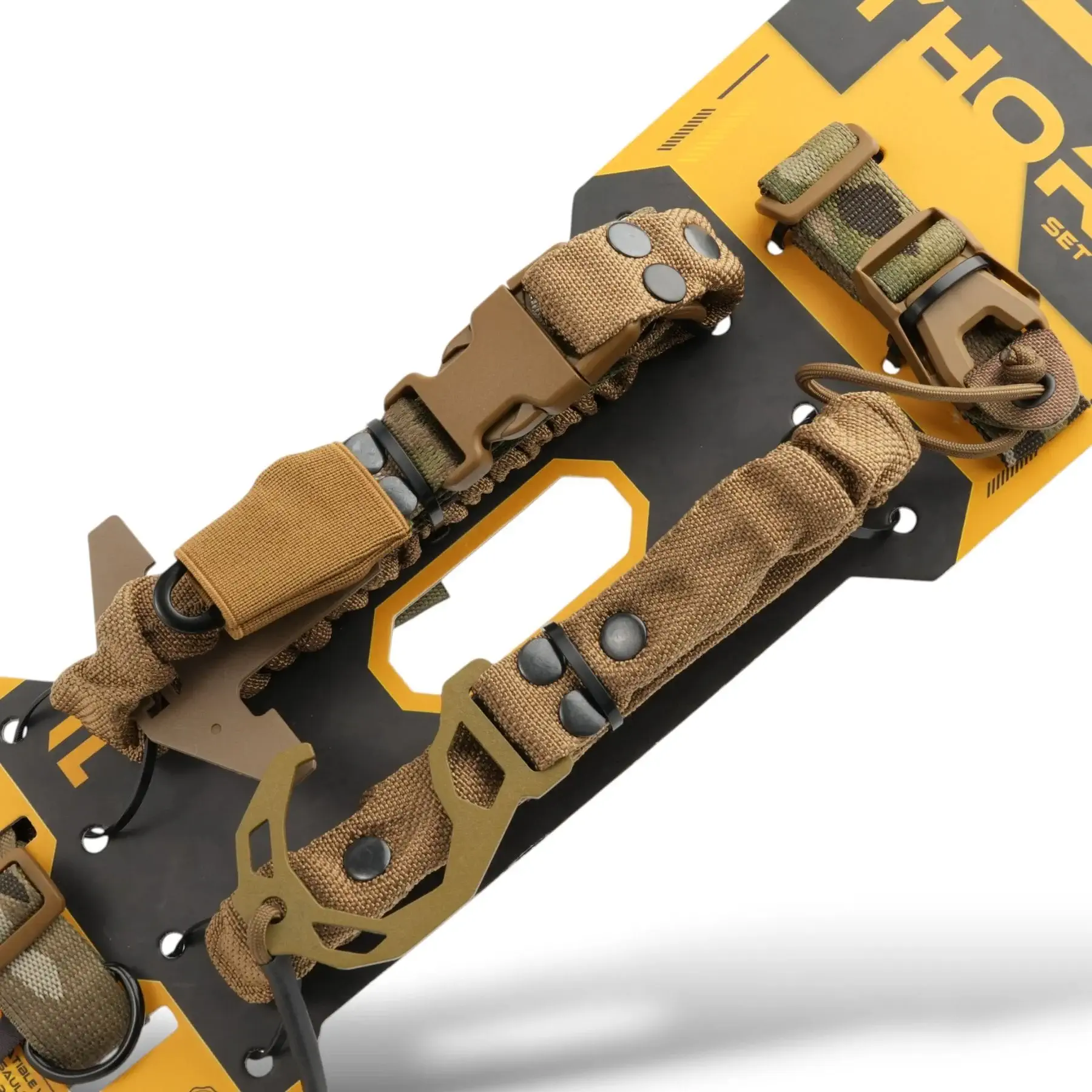 RAGNAROK THOR SINGLE-POINT SLING SET WITH PLATE CARRIER ATTACHMENTS - MULTICAM & COYOTE BROWN