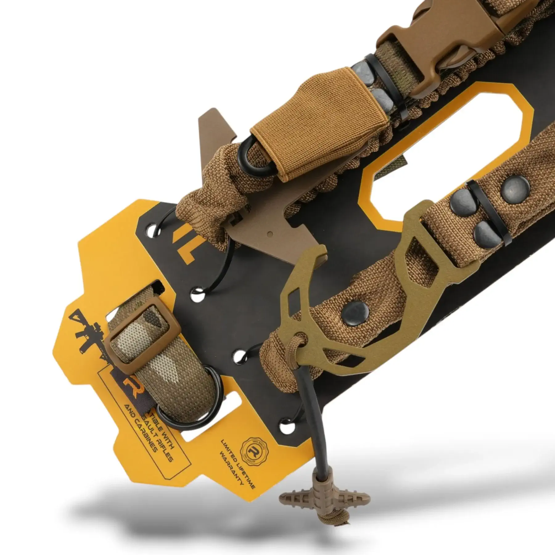 RAGNAROK THOR SINGLE-POINT SLING SET WITH PLATE CARRIER ATTACHMENTS - MULTICAM & COYOTE BROWN