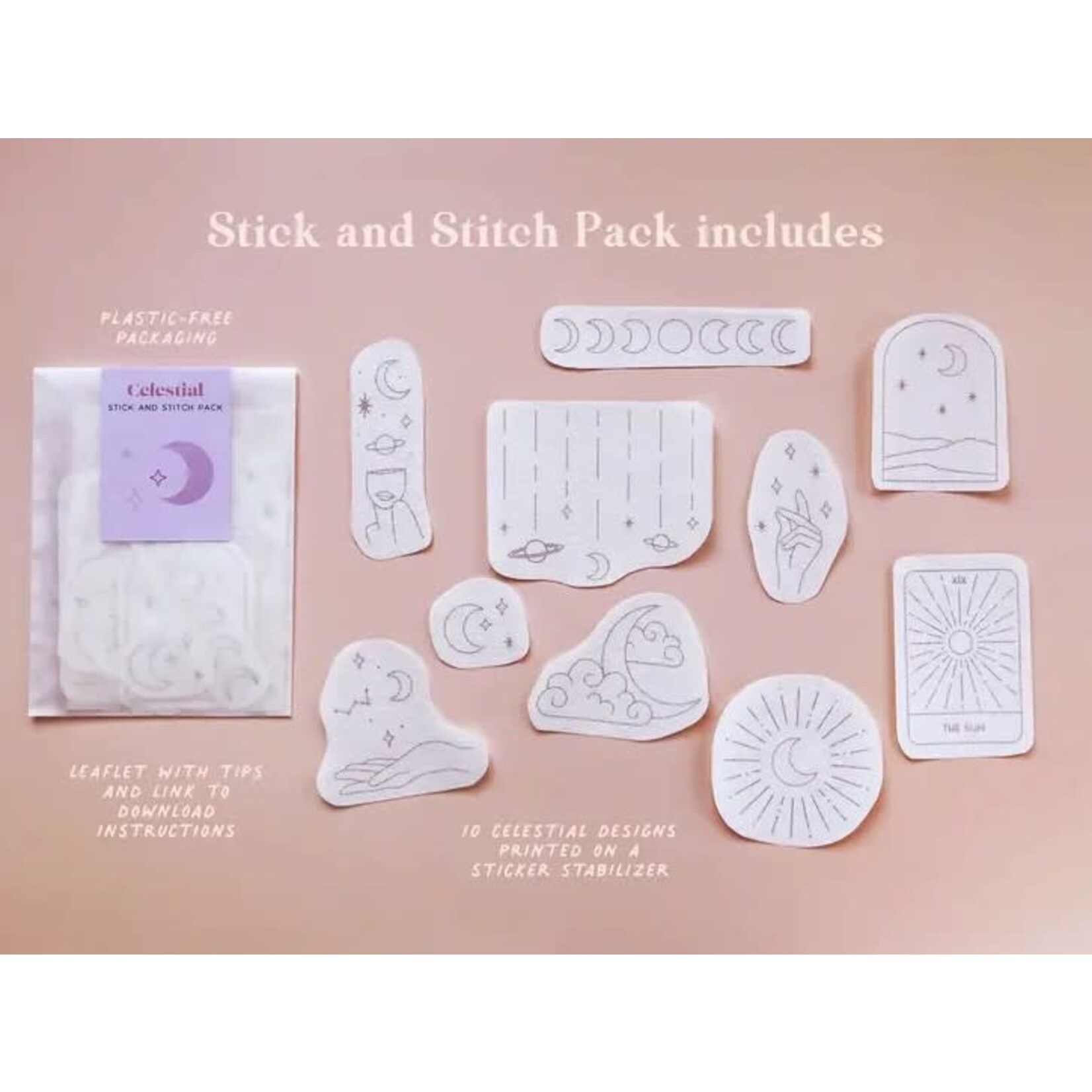 Celestial Stick and Stitch Embroidery Pack