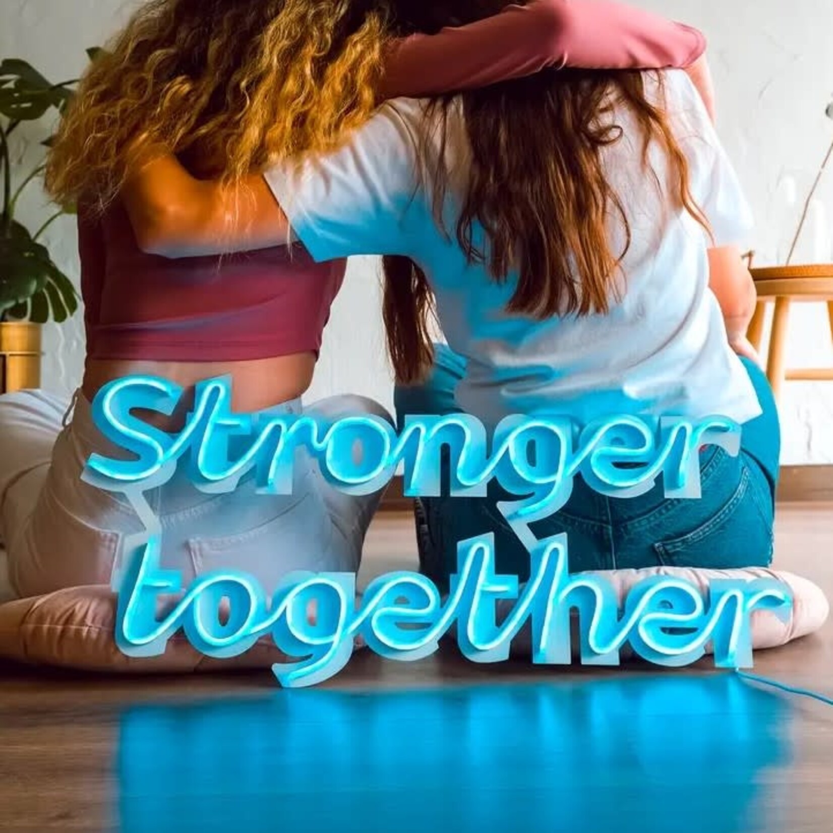 Hoagard Neon Wall Art - Stronger Together