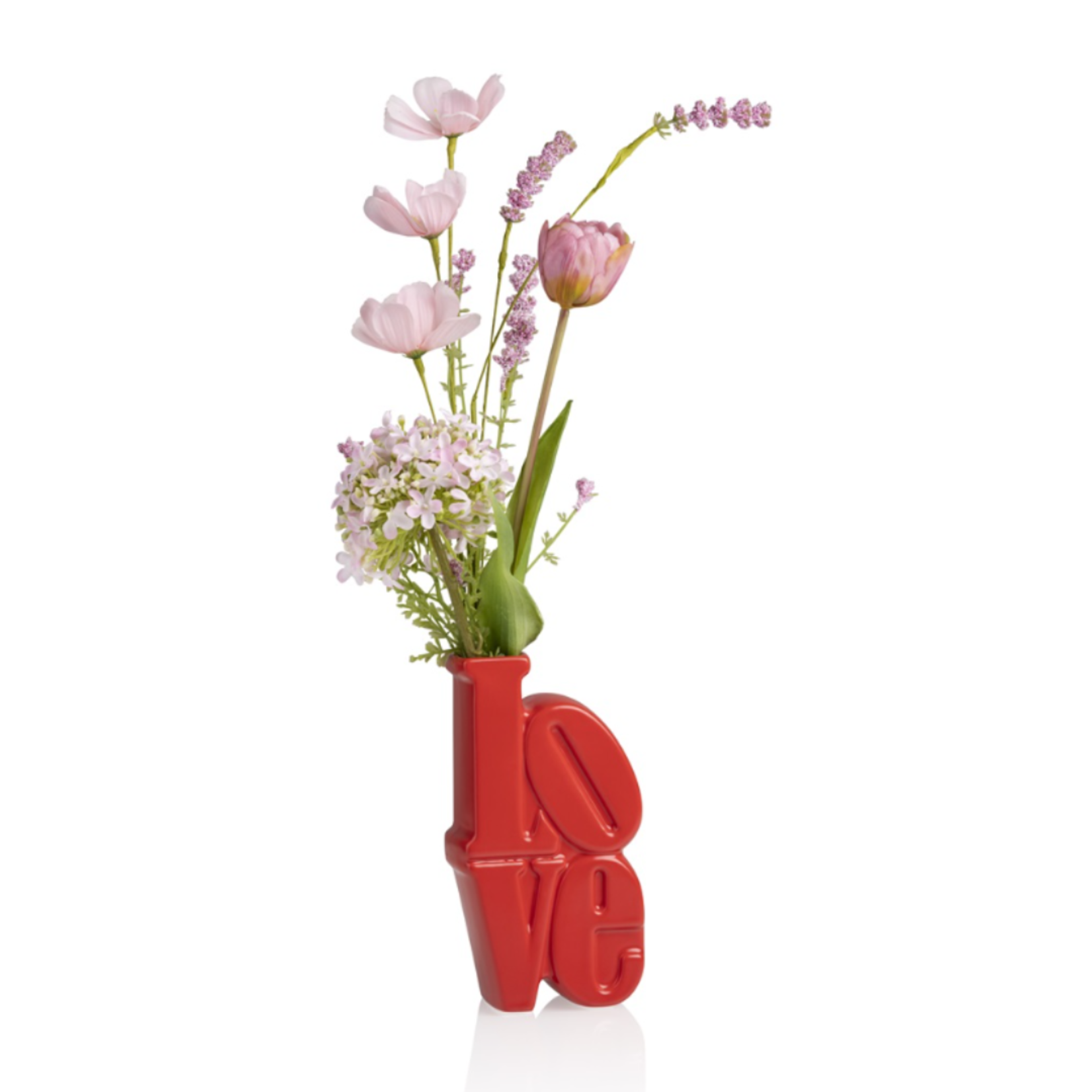 Bitten-Design Love Vase Red