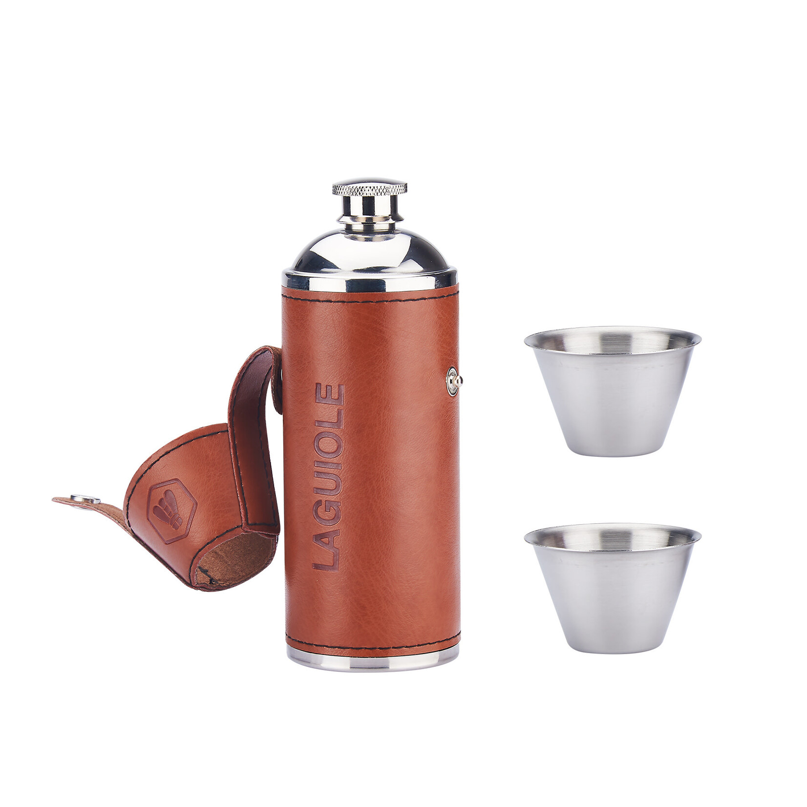 Laguiole Hipflask with 2 cups
