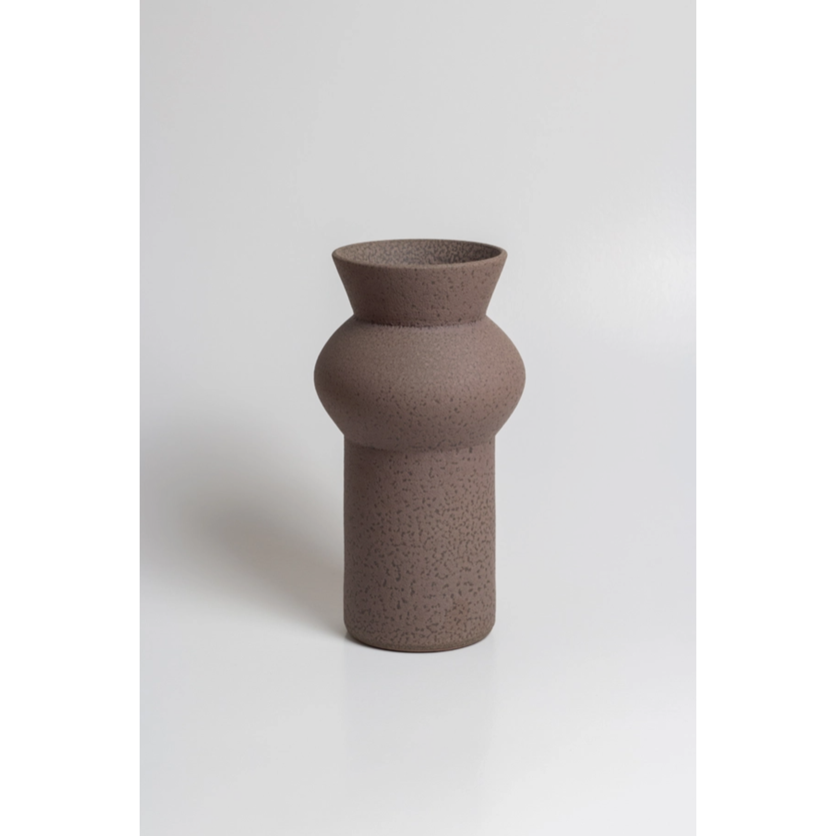 O Cactuu Noachis Glazed Vase - Brown H 26cm