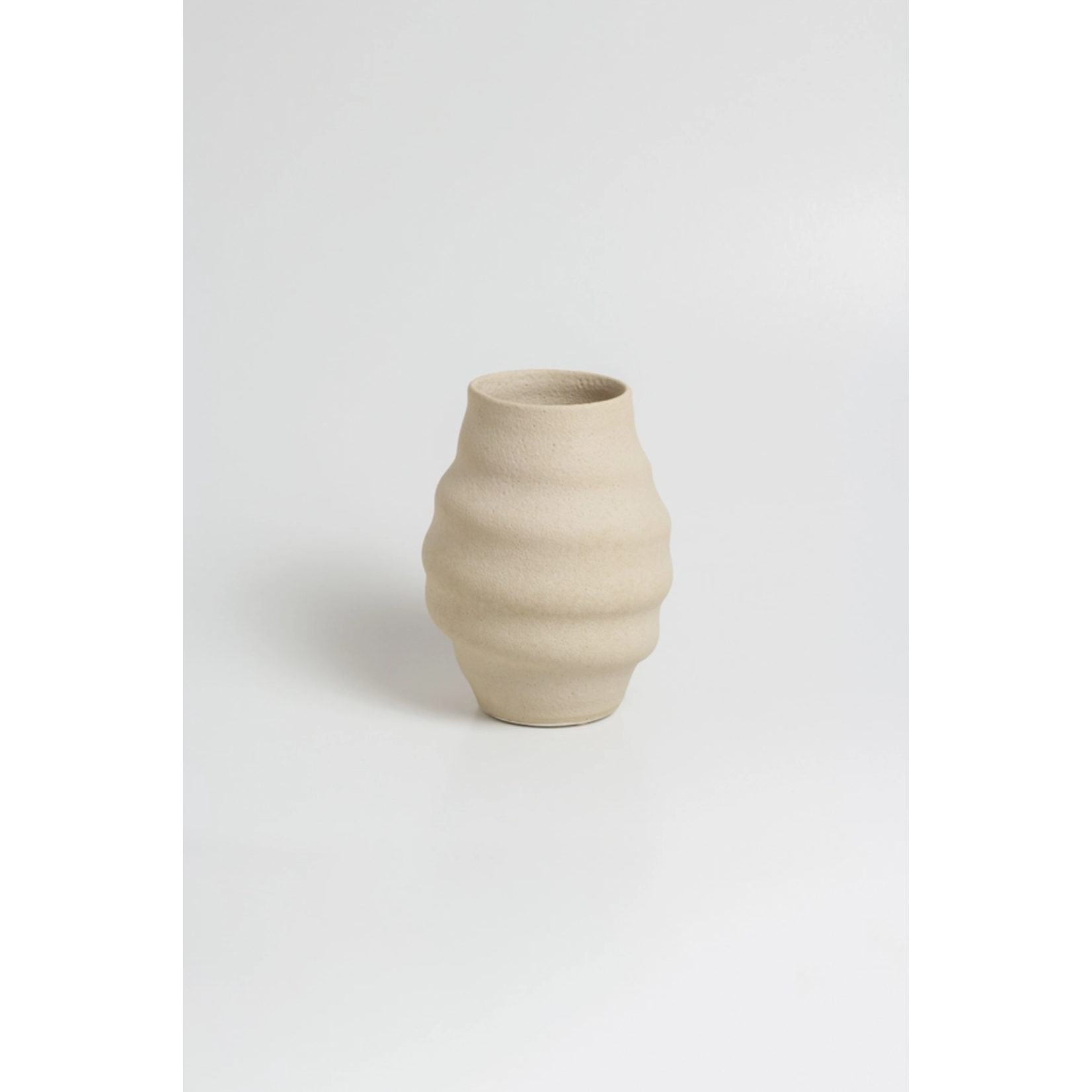 O Cactuu Aonia Glazed Vase - Sand H 18cm