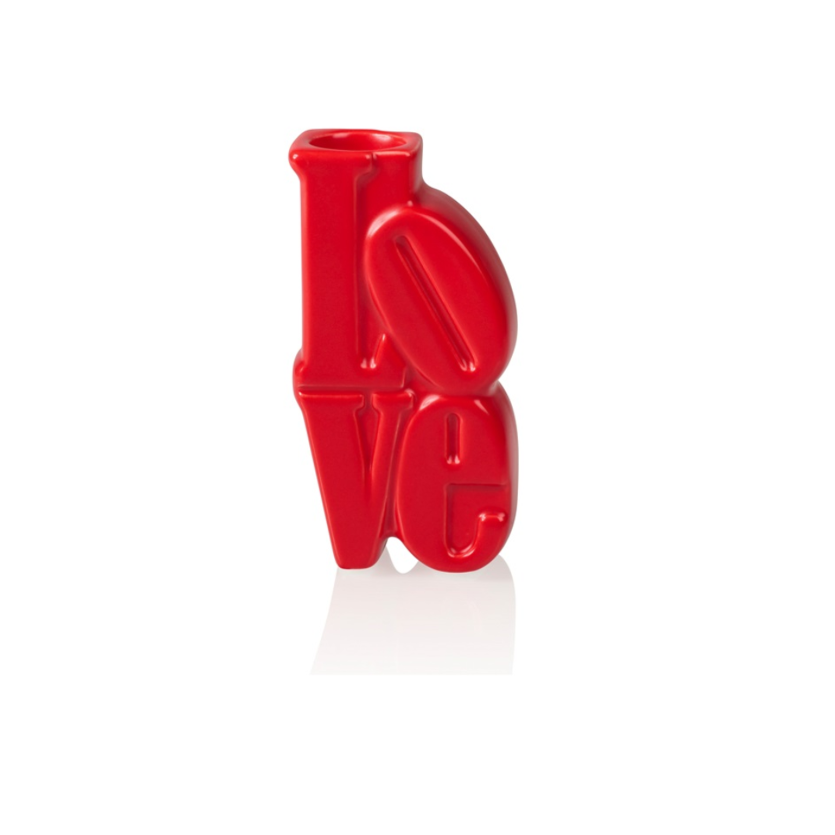 Bitten-Design Love Candle Holder Red